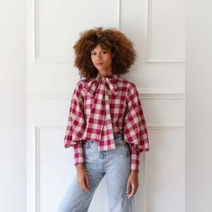 Millie Blouse with bow tie neck